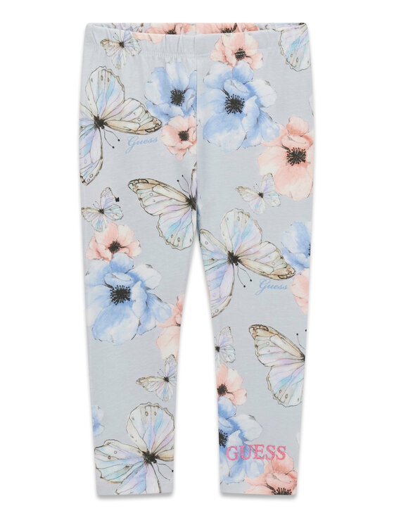 Guess Legginsy K6RB07 J1314 Błękitny Slim Fit
