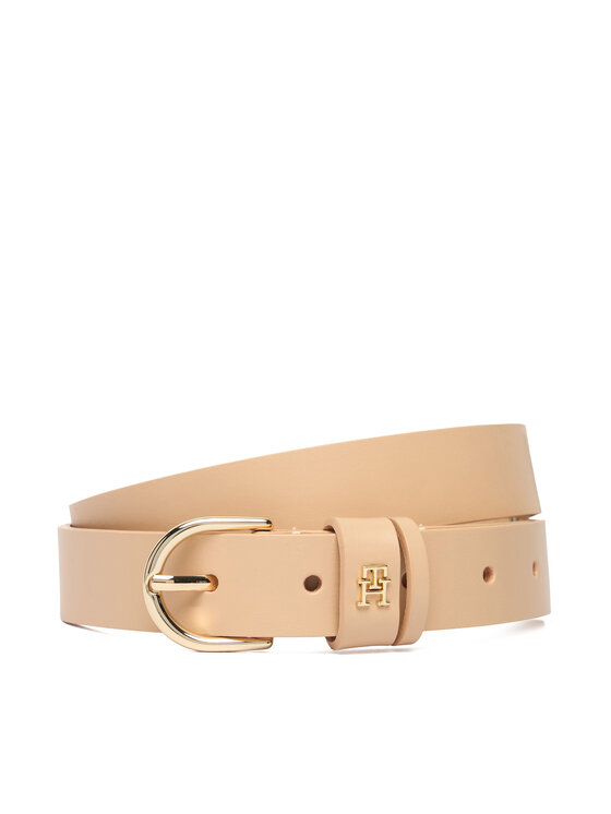 Tommy Hilfiger Pasek Damski Essential Effortless 2.5 Go AW0AW16836 Beżowy