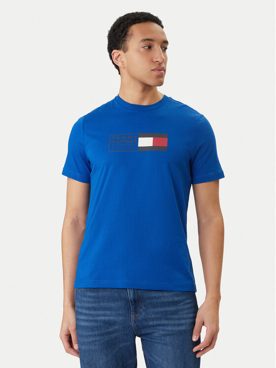 Tommy Hilfiger T-Shirt Brand Love Box MW0MW42366 Niebieski Regular Fit