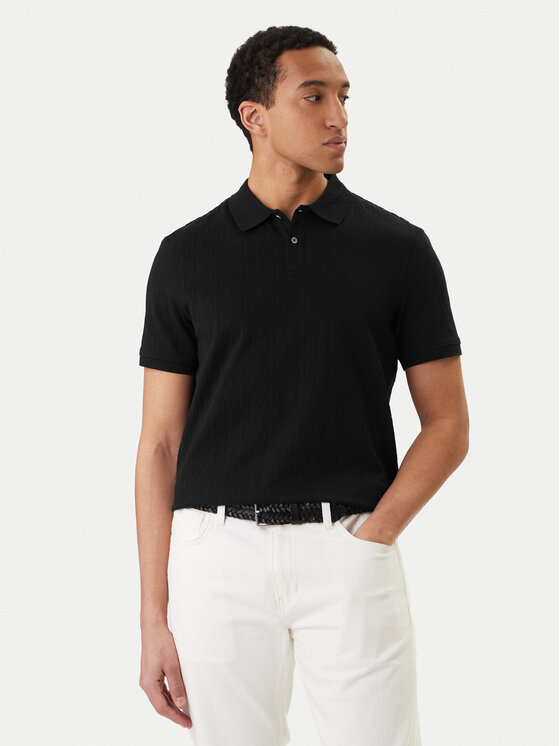 Guess Polo M6RP05 KD181 Czarny Regular Fit