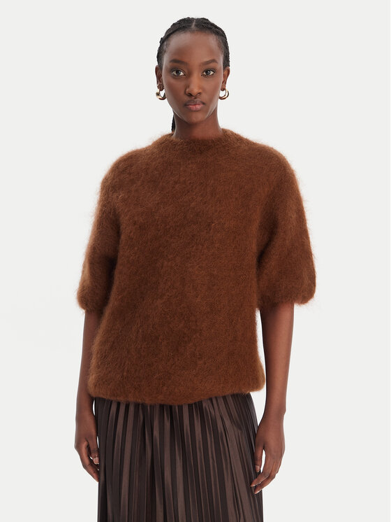 Dixie Sweter M277Y101A Brązowy Relaxed Fit