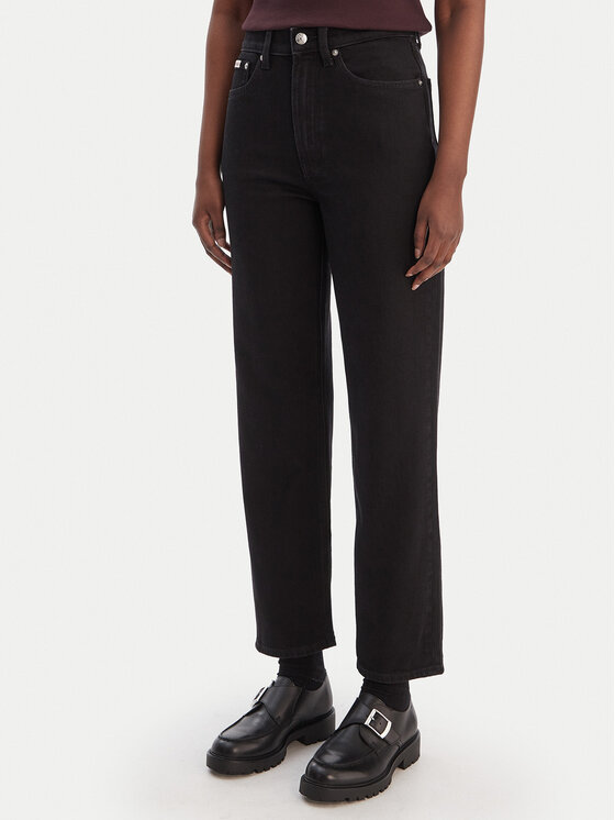 Calvin Klein Jeans Jeansy LV047E734G Czarny Taper Fit