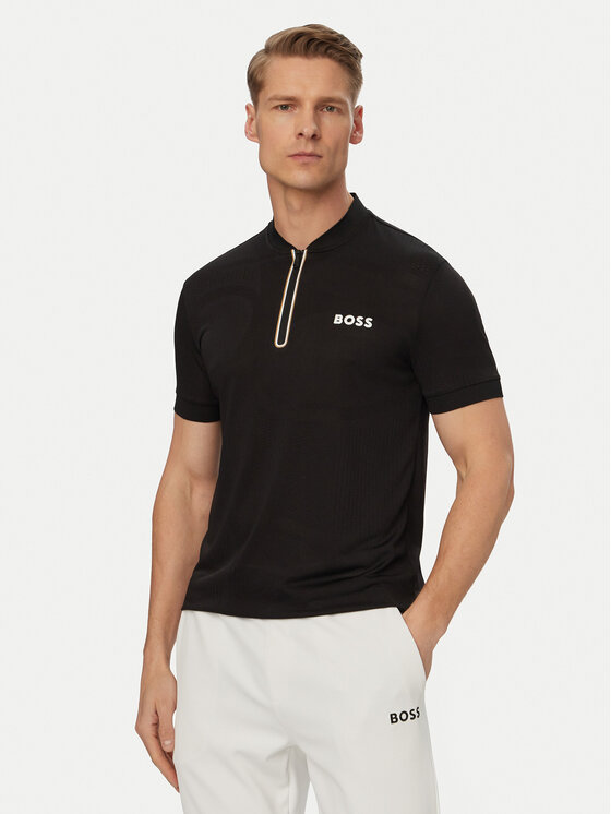 BOSS Polo Serve 3 50559206 Czarny Slim Fit
