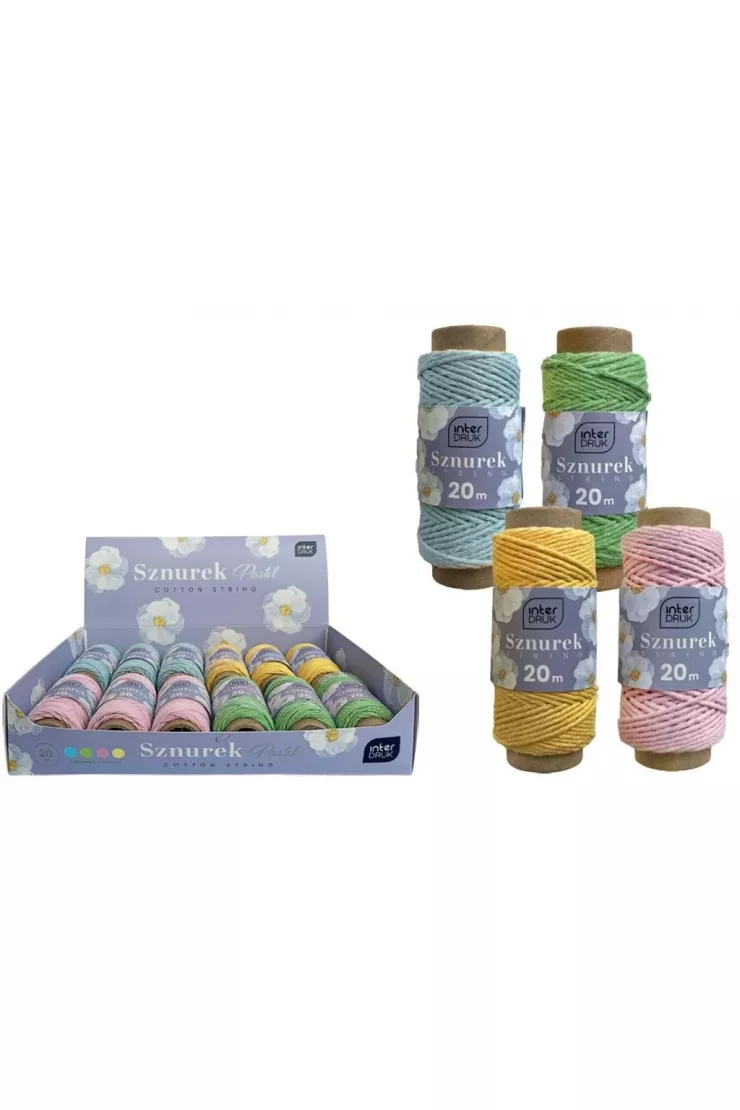 Sznurek na szpulce pastel