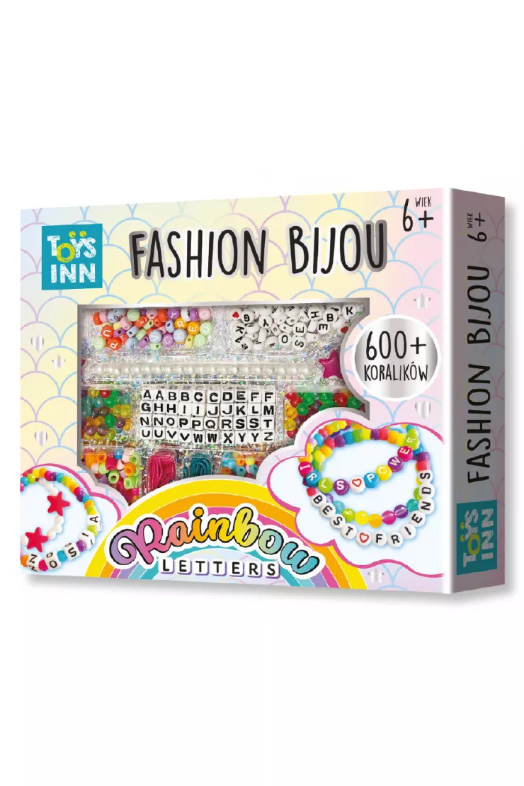 Fashion Bijou zestaw koralików Rainbow Letters