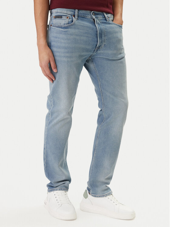 Calvin Klein Jeansy LV04RD900G Niebieski Slim Fit