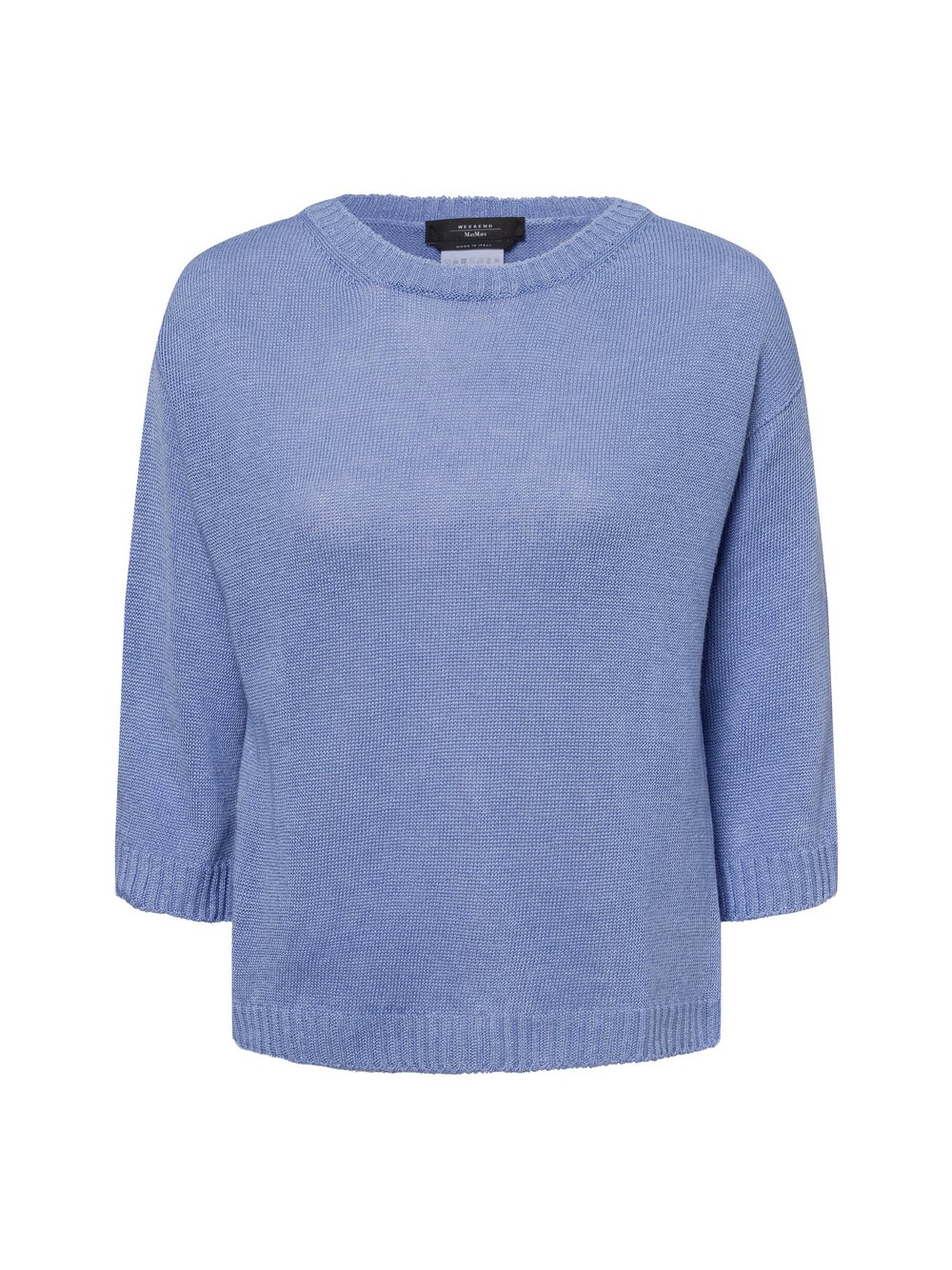 Weekend Max Mara Damski sweter z dzianiny lnianej - Maglia Kobiety len niebieski, S