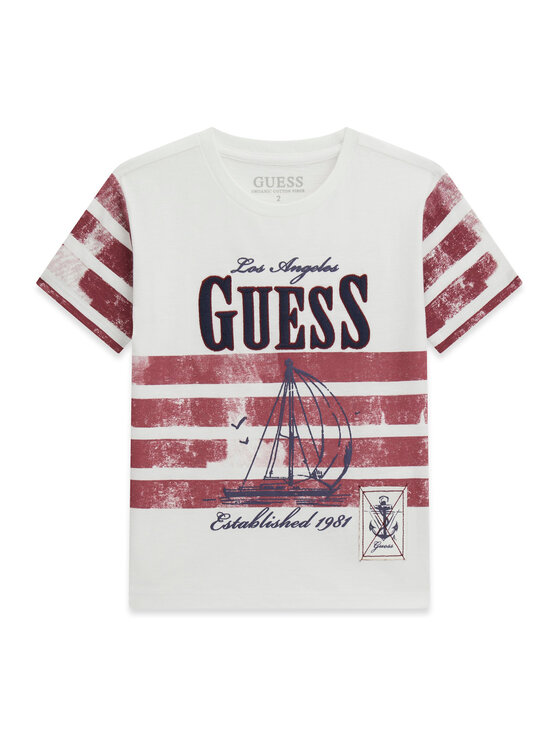 Guess T-Shirt N6RI15 K6XN1 Biały Regular Fit