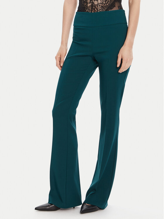 Rinascimento Spodnie materiałowe CFC0125318003 Zielony Flare Fit
