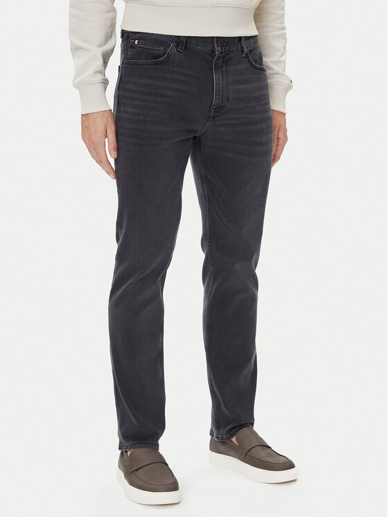Tommy Hilfiger Jeansy Denton MW0MW39663 Czarny Straight Fit