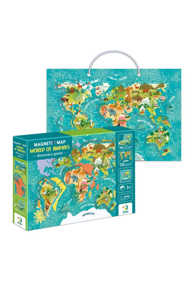  Mapa magnetyczna mapa świata zwierząt