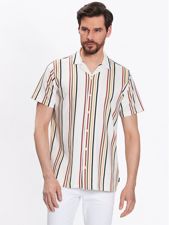 INDICODE Koszula Mulle 20-350 Écru Regular Fit