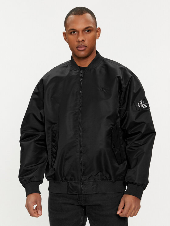 Calvin Klein Jeans Kurtka bomber J30J325110 Czarny Relaxed Fit