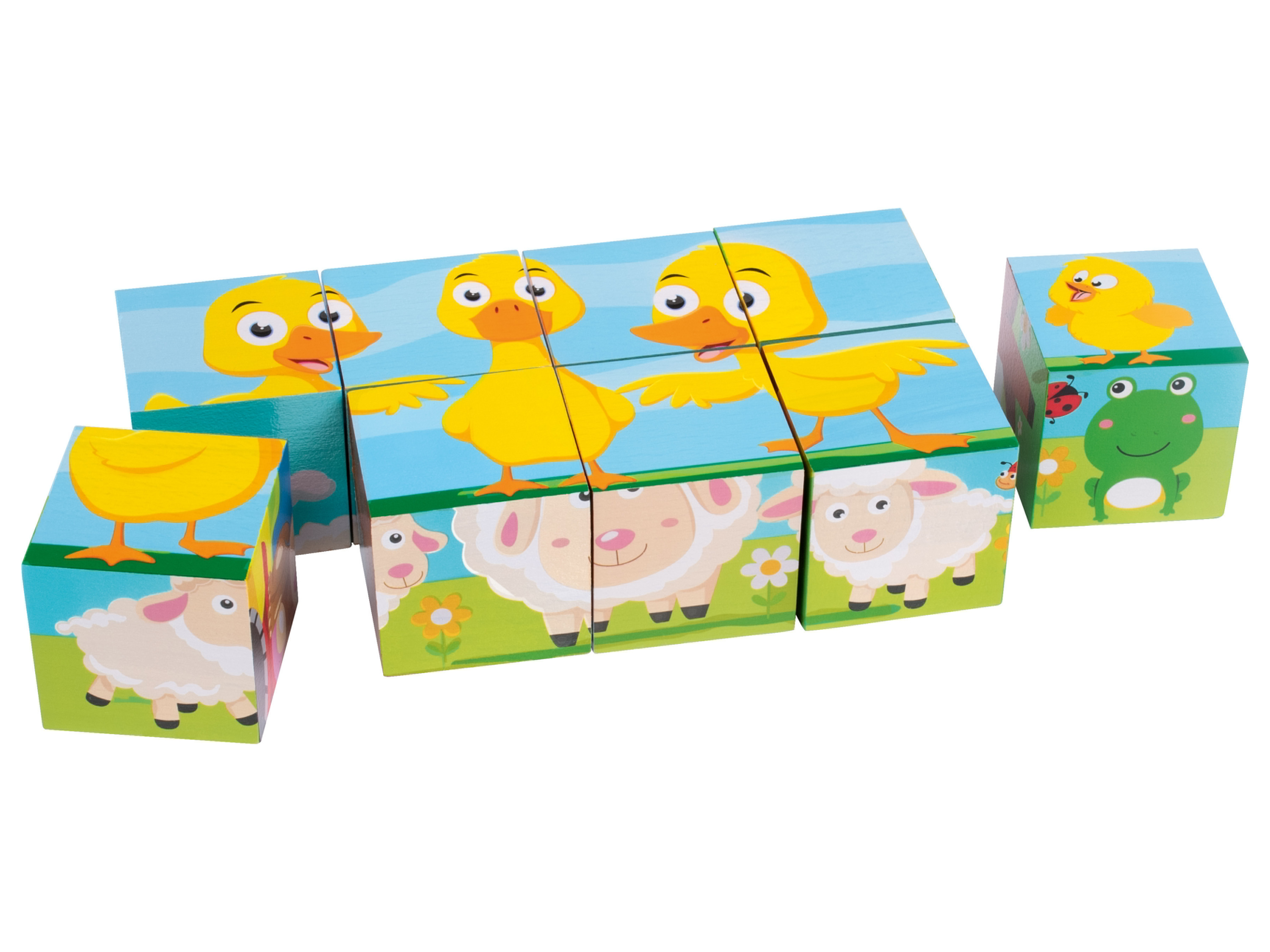 Playtive Układanki drewniane (Kostki z obrazkami) miniaturka