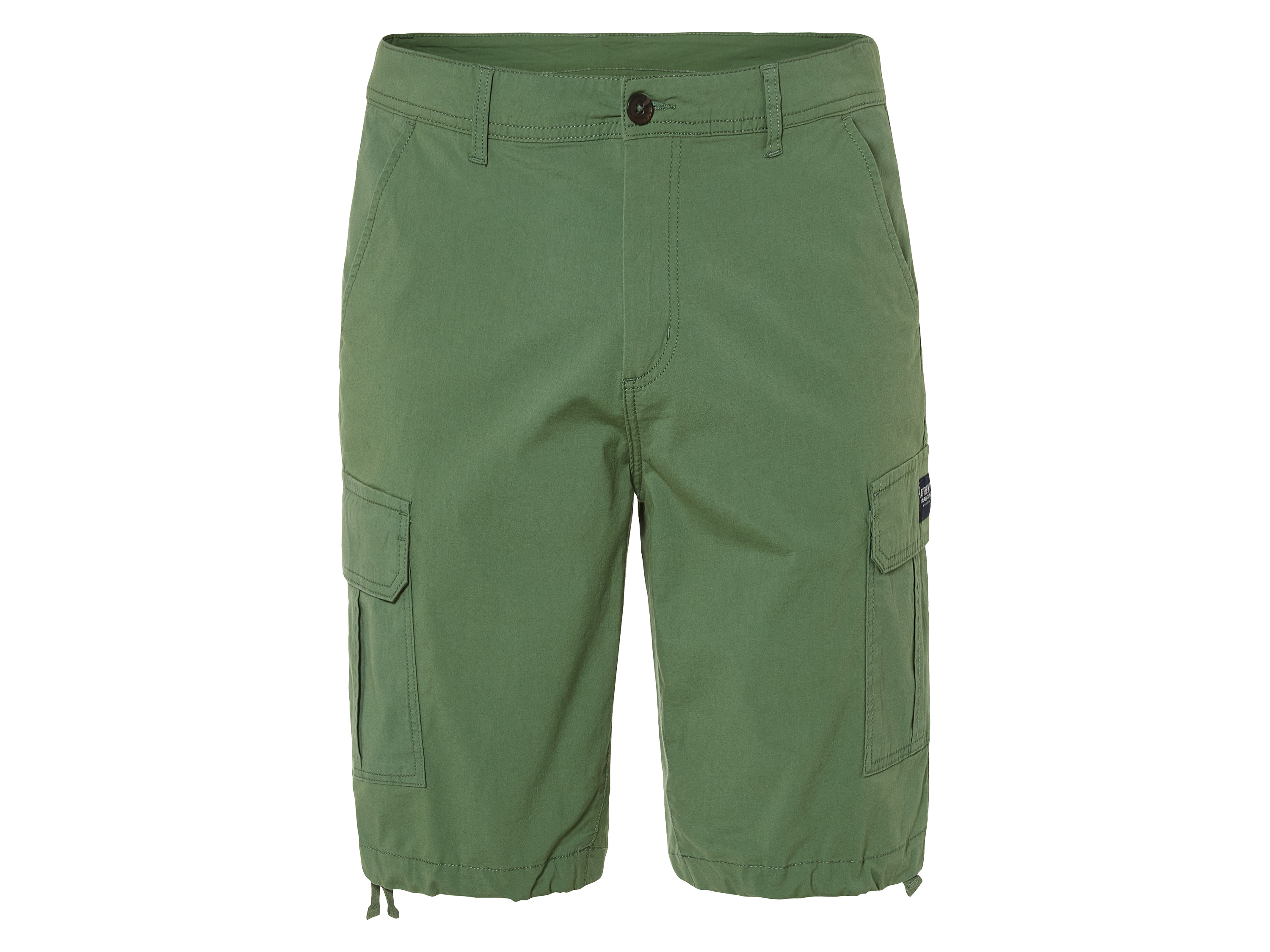 LIVERGY® Bermudy męskie cargo z bawełną (48, Zielony)