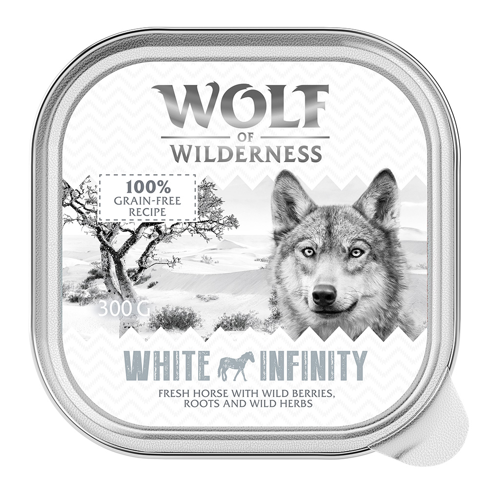 Megapakiet Wolf of Wilderness Monoprotein Adult, 24 x 300 g - White Infinity - konina