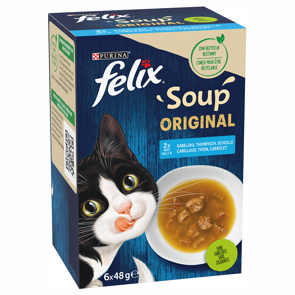 Felix Soup Time Original - Rybne smaki, 6 x 48 g