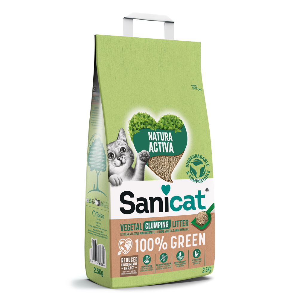 Sanicat Natura Activa 100% Green - 2 x 2,5 kg