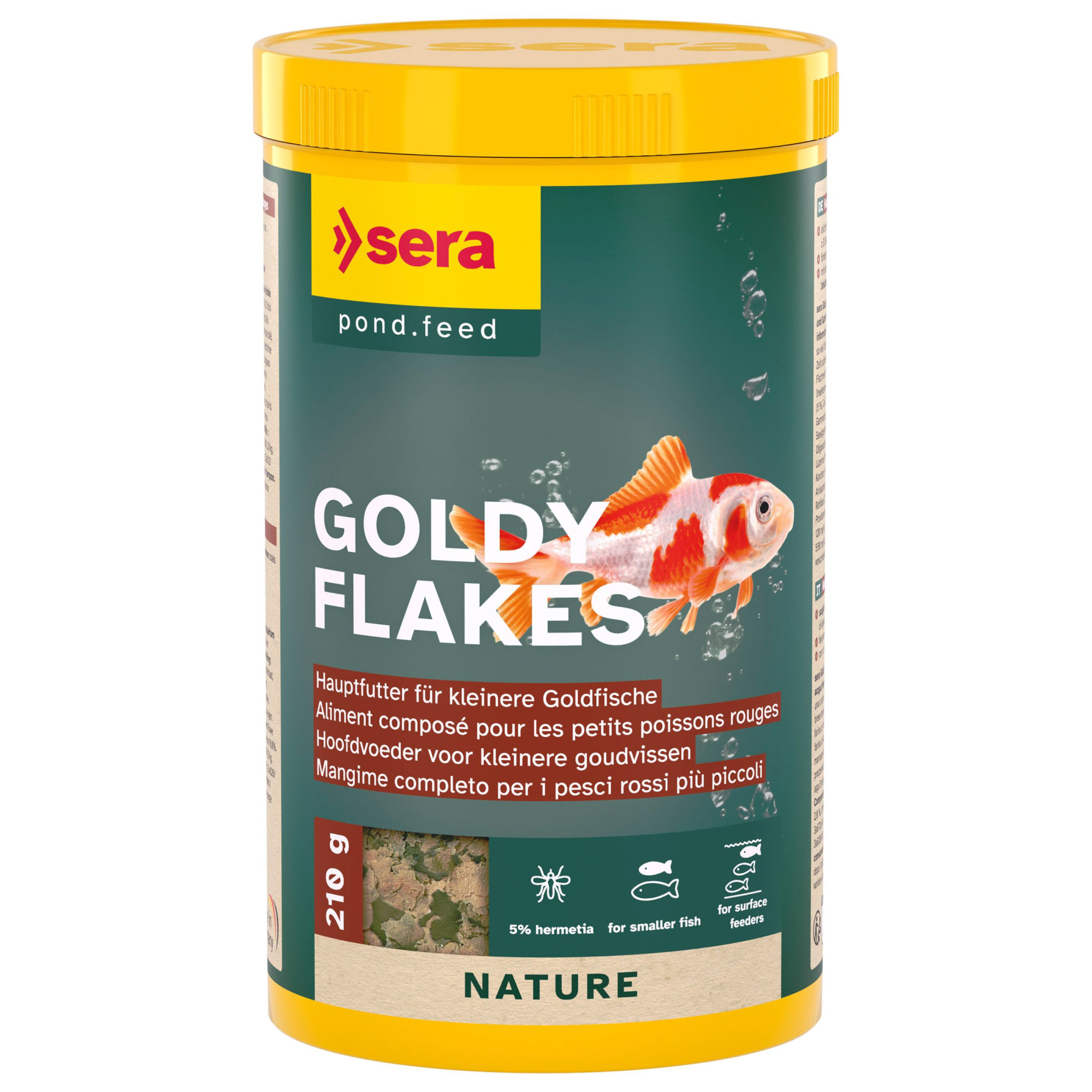 sera Goldy Nature, pokarm w płatkach - 1000 ml (210 g)