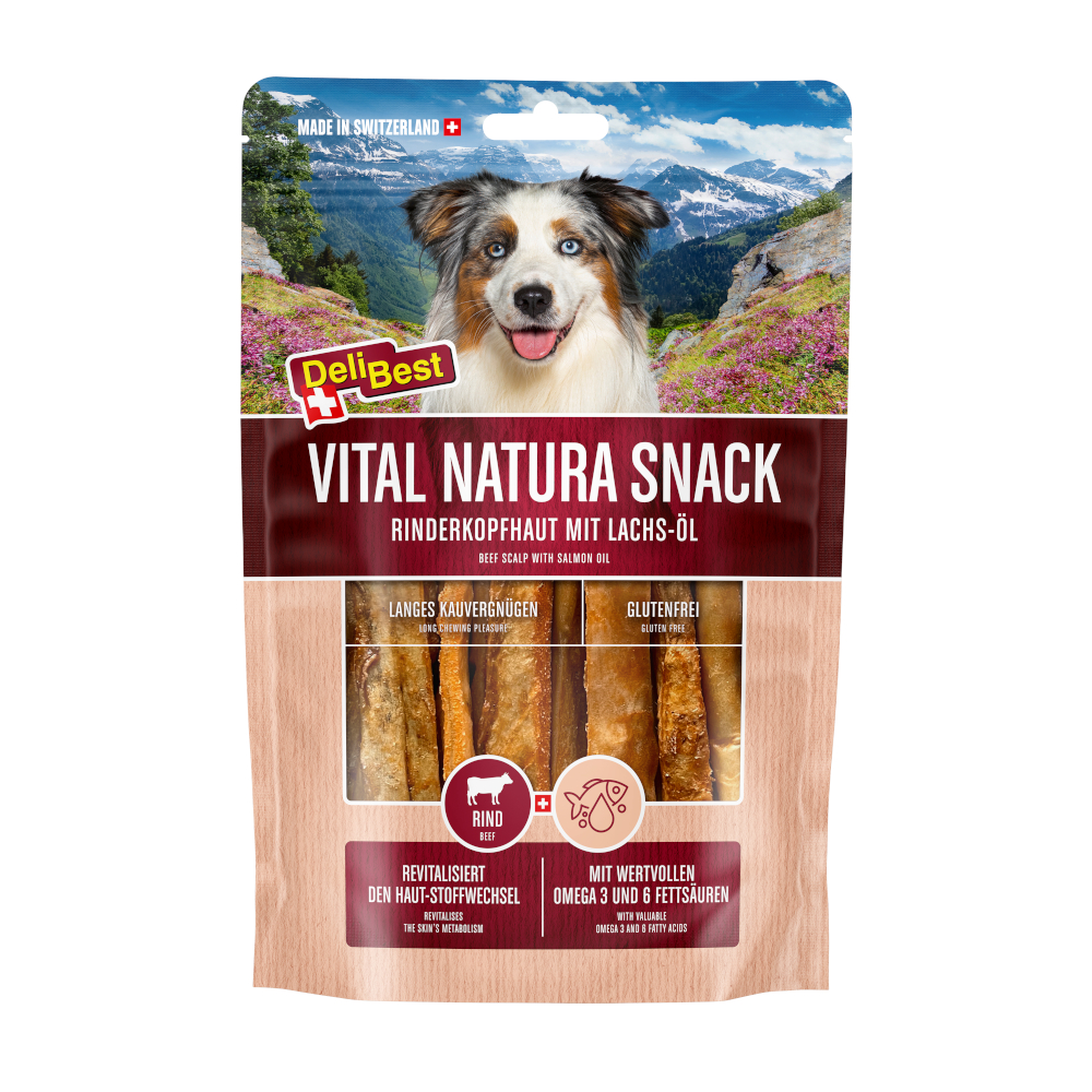 DeliBest Vital Natura przysmak z olejem z łososia - 200 g