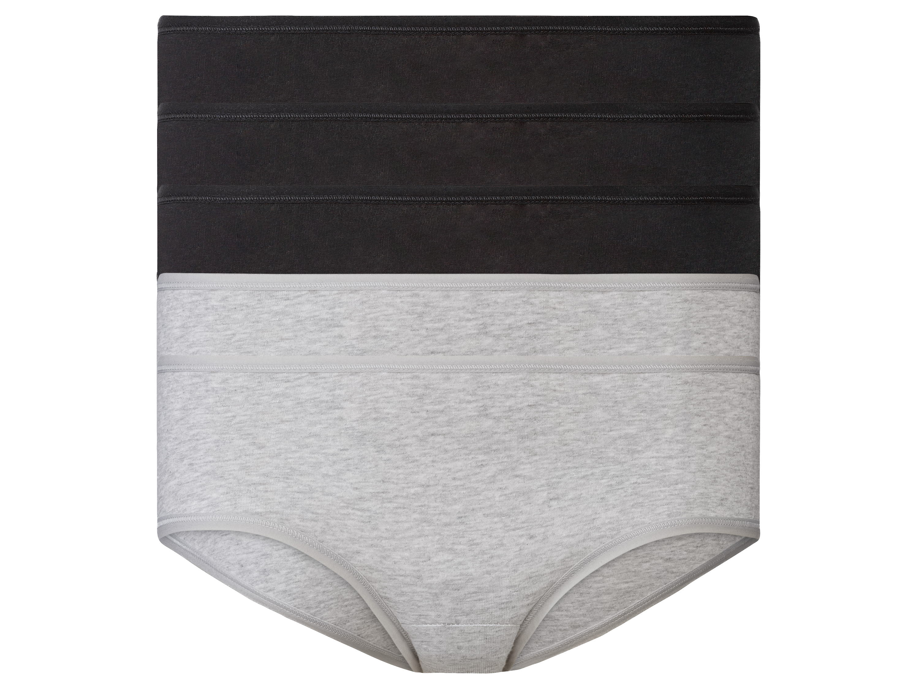 esmara® Hipstery damskie z bawełną, 5 par (Czarny/ szary, XS (32/34)) miniaturka