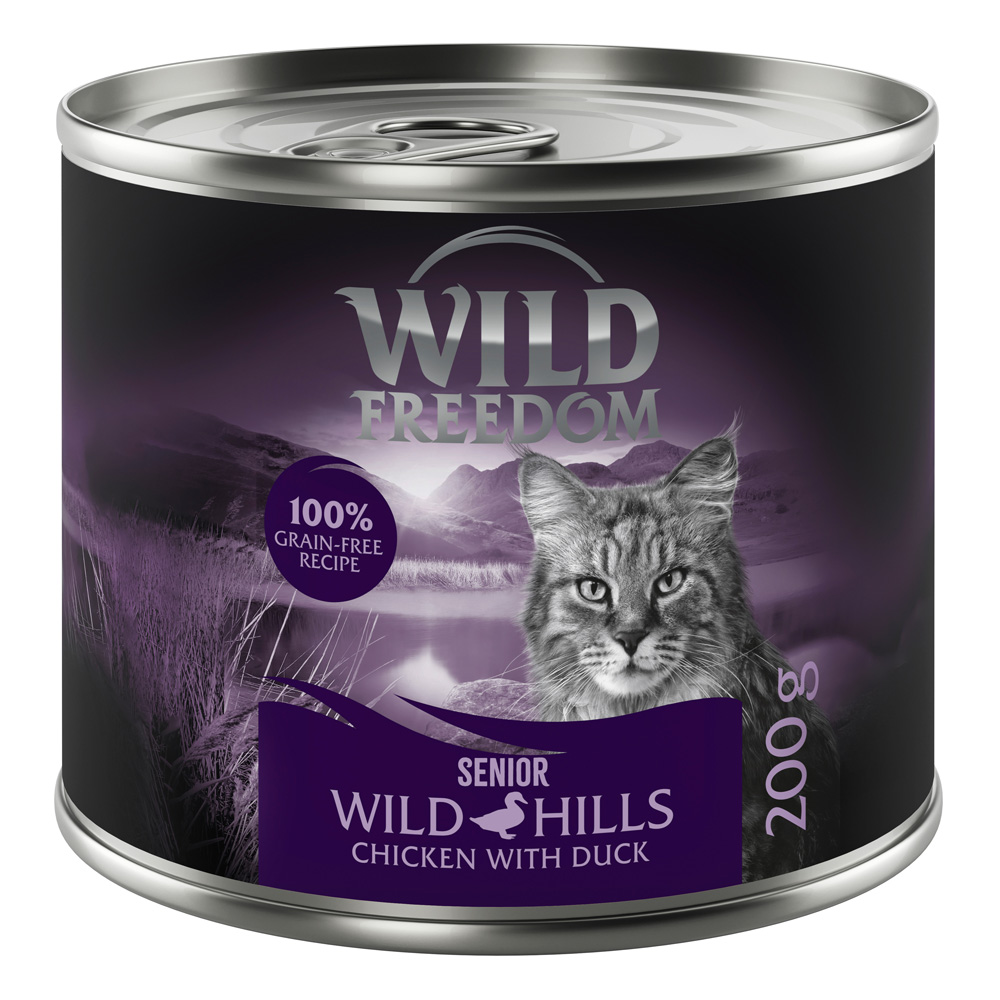Wild Freedom Senior, Wild Hills – Kaczka i kurczak - 12 x 200 g
