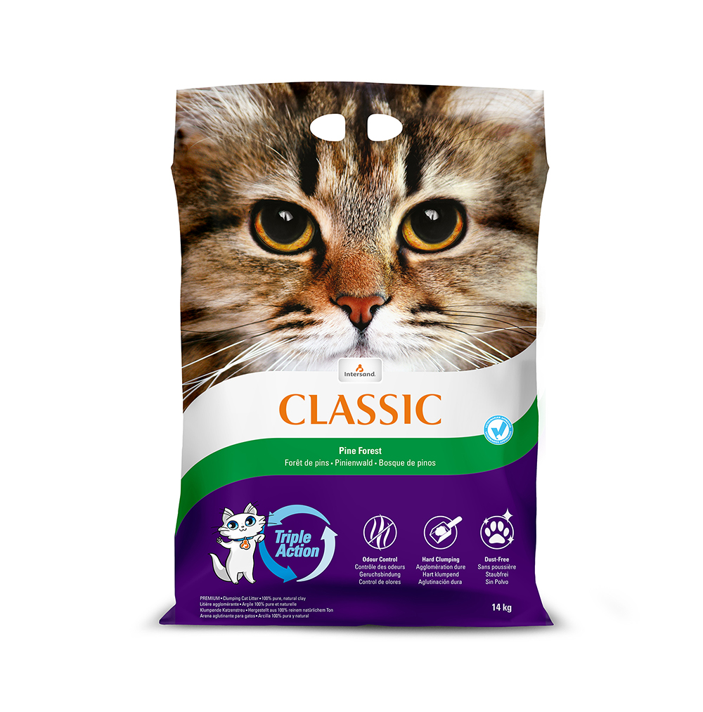 Intersand Classic żwirek dla kota, o zapachu lasu sosnowego - 14 kg