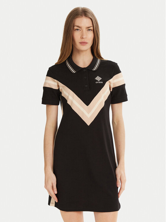 Guess Sukienka codzienna V5RK00 KCOK1 Czarny Regular Fit