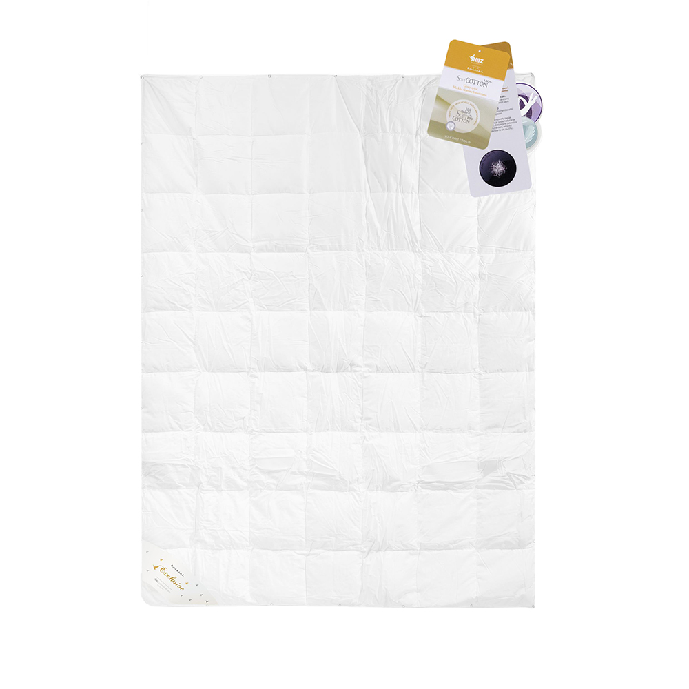 Kołdra Basic Plus AMZ Letnia 220x200 cm Biały puch gęsi 70%, inlet bawełniany 100%