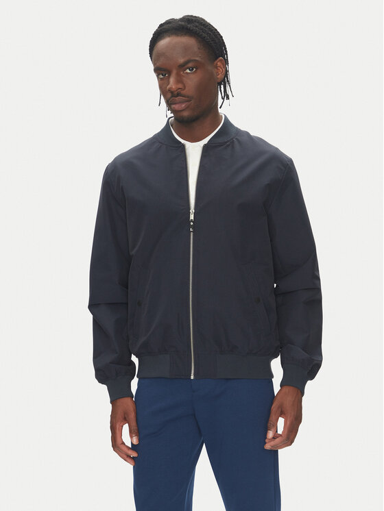 Lindbergh Kurtka bomber 30-301136 Granatowy Regular Fit