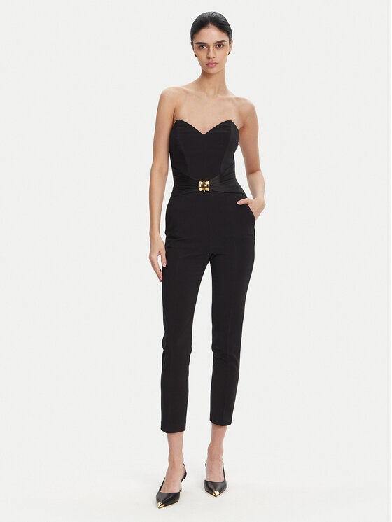 Elisabetta Franchi Kombinezon TU-039-51E2 Czarny Regular Fit