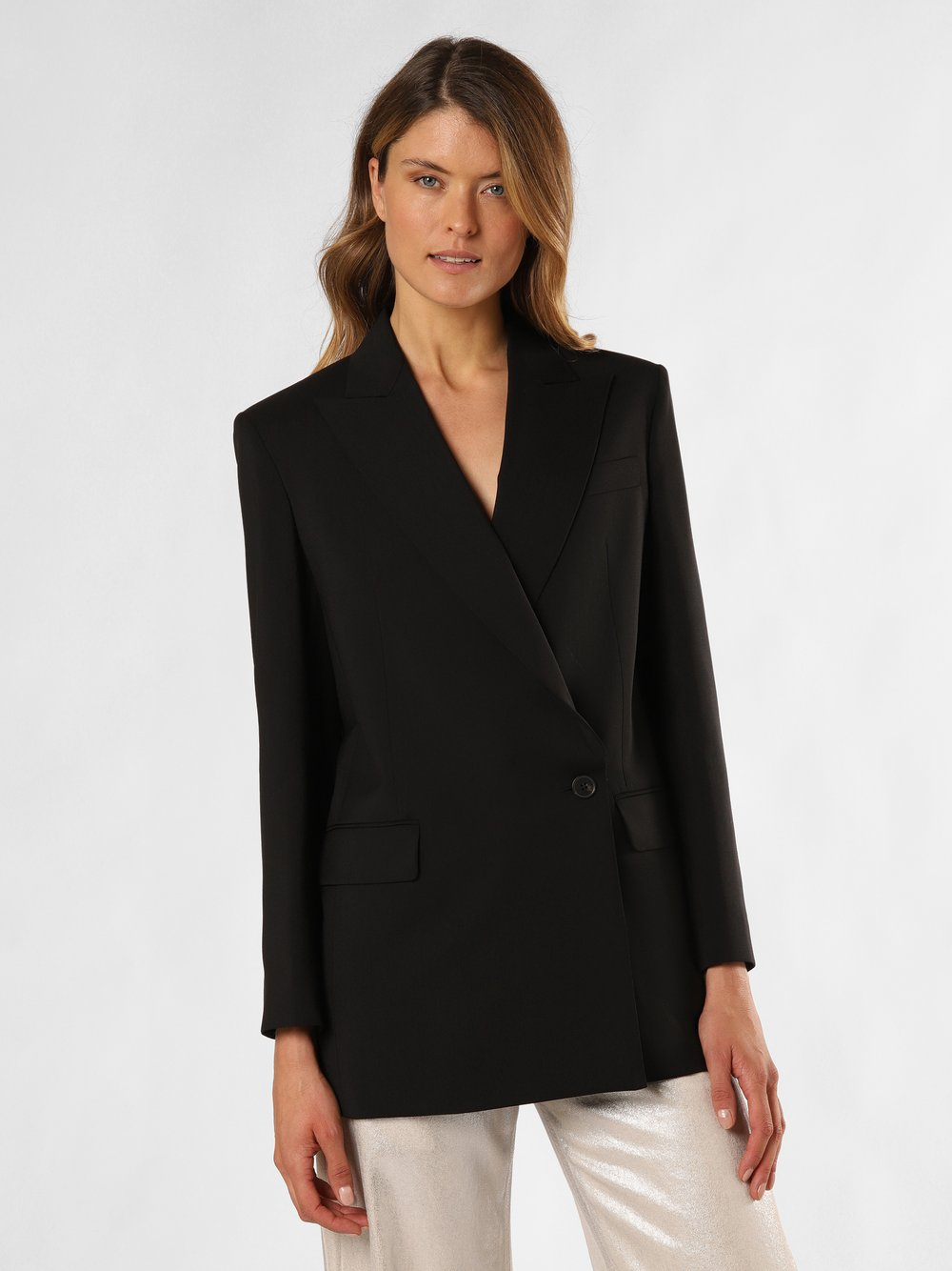 Weekend Max Mara Bluza damska - Umbro Kobiety wełna ze strzyży czarny, 34