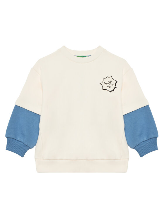 United Colors Of Benetton Bluza 3UNIG10I5 Beżowy Regular Fit