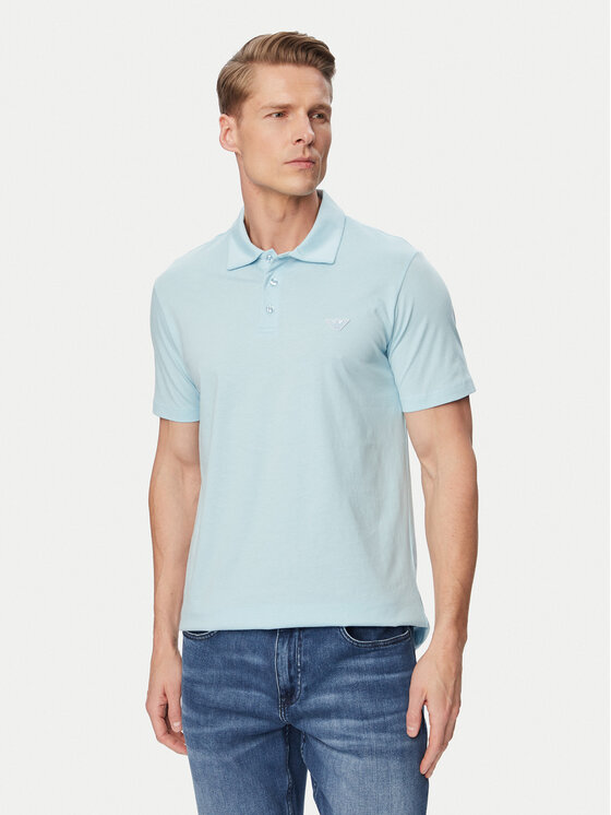 Emporio Armani Polo EM000571 AF20424 U9242 Niebieski Regular Fit