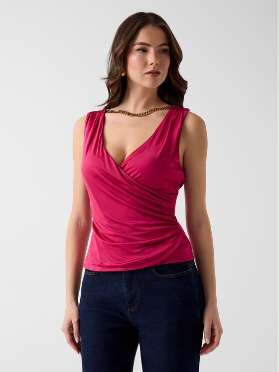 Marciano Guess Top G6GP11 K3617 Różowy Slim Fit