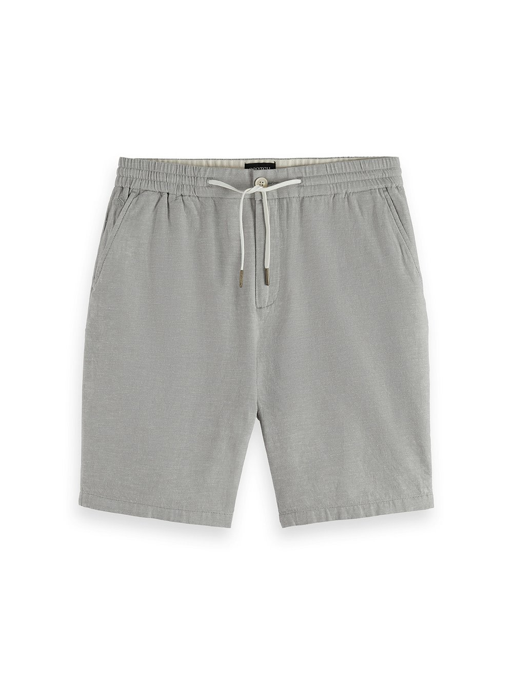 Scotch & Soda Męskie szorty z lnianą częścią Mężczyźni Bawełna szary, 30
