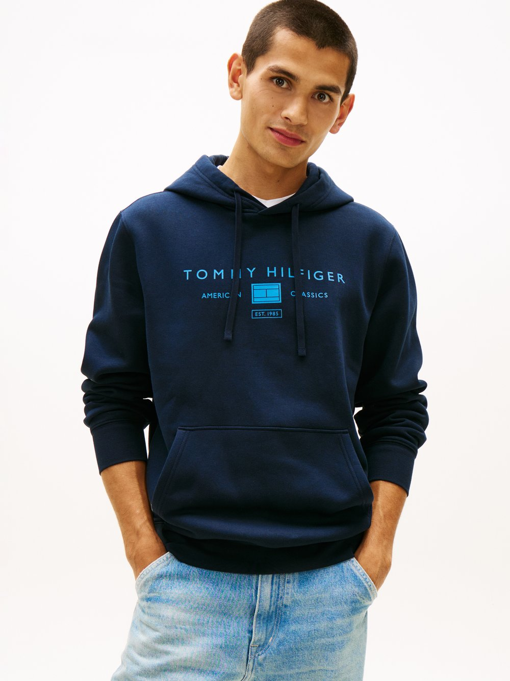 Tommy Hilfiger Bluza z kapturem Harren Mężczyźni Bawełna (100%) niebieski, XL