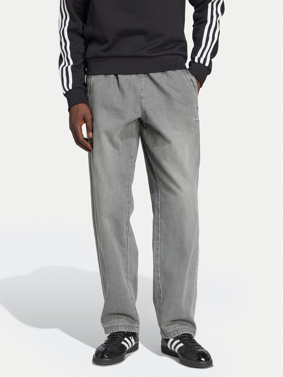adidas Jeansy adicolor Denim Stone JW5920 Szary Regular Fit