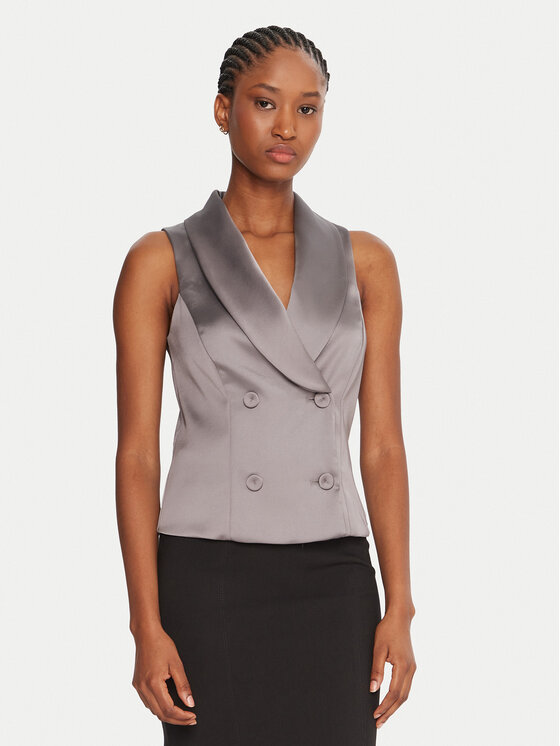 Rinascimento Kamizelka garniturowa CFC0124958003 Beżowy Slim Fit