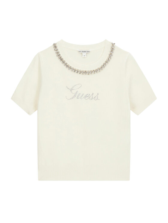 Guess Sweter J6RR14 Z2NQ2 Écru Regular Fit