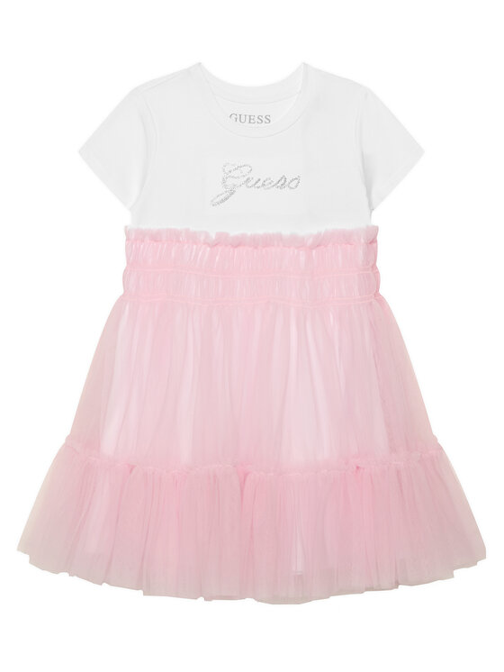 Guess Sukienka codzienna K6RK00 K6YW0 Różowy Regular Fit