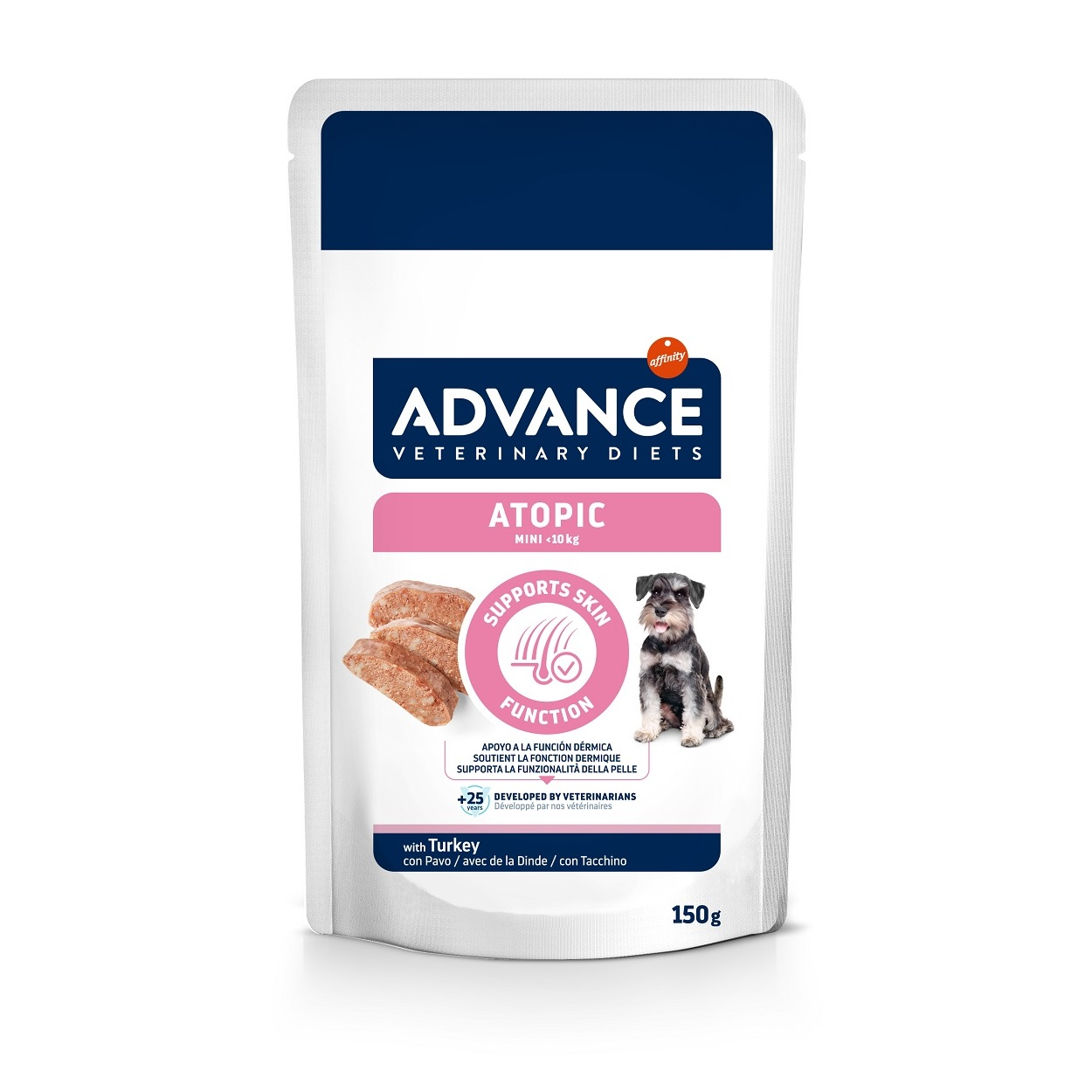 6 + 2 gratis! Advance Veterinary Diets, karma mokra, 8 x 150 g - Dog Atopic Mini
