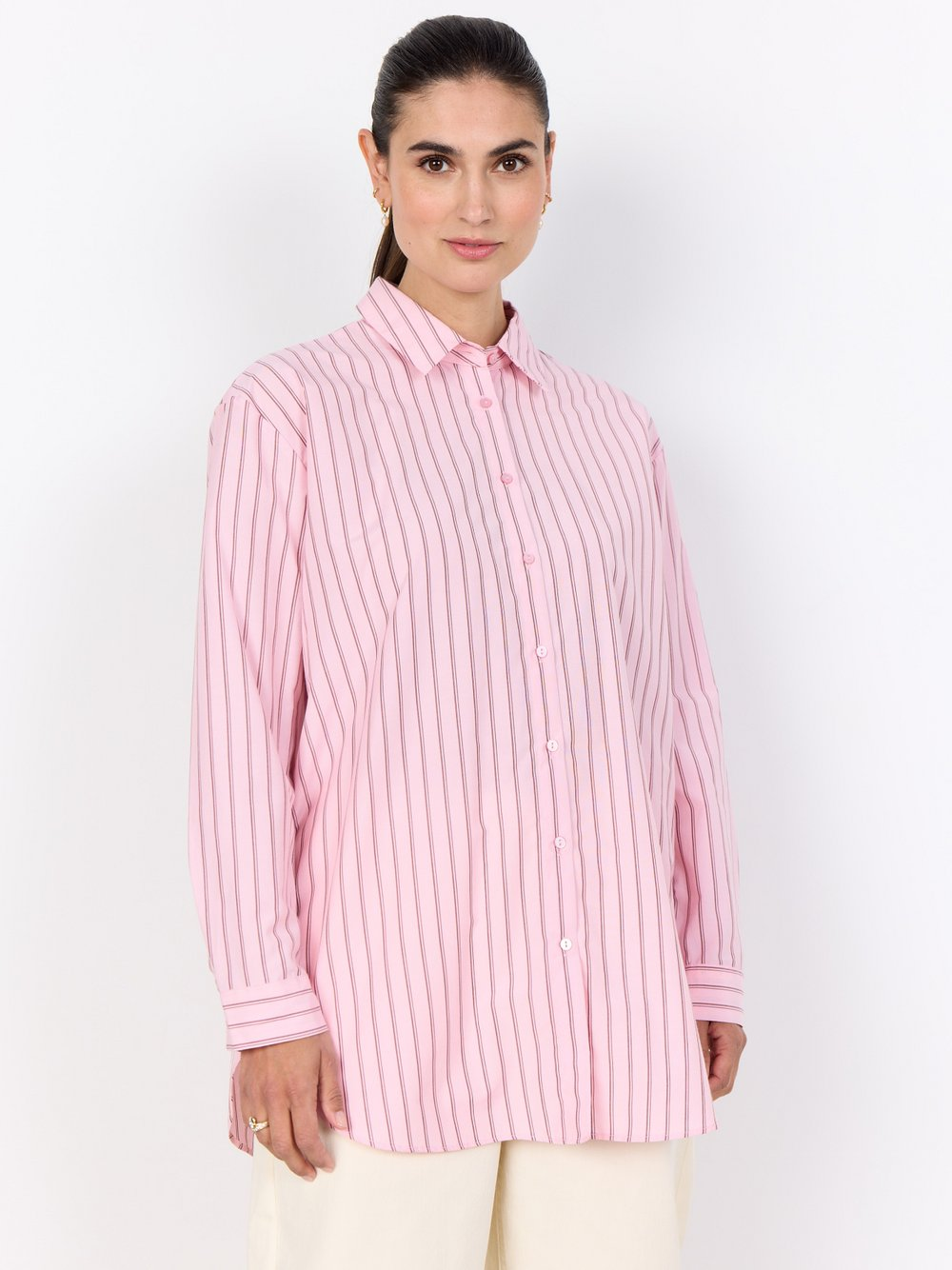 soyaconcept® Damska bluzka koszulowa - SC-Bardot Kobiety różowy|wielokolorowy, XXL