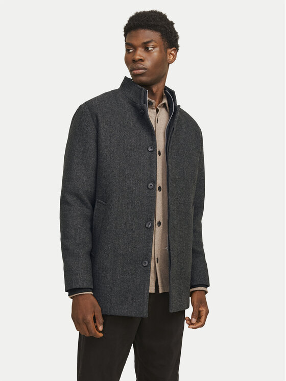 Jack & Jones Płaszcz wełniany Harrison 12258674 Szary Regular Fit miniaturka