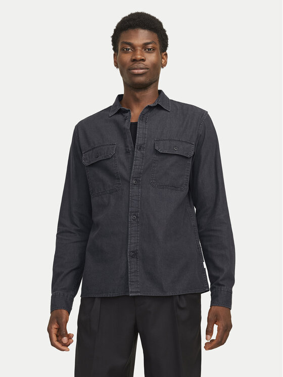 Jack & Jones Koszula jeansowa Travis 12269262 Czarny Comfort Fit