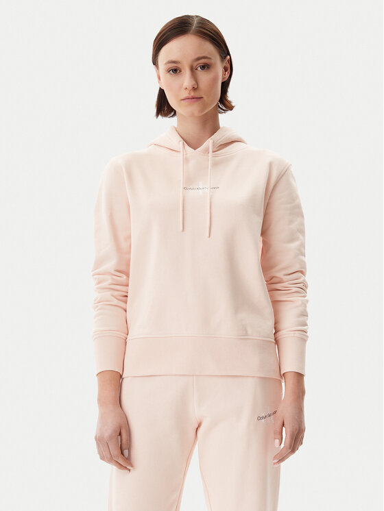 Calvin Klein Jeans Bluza Monologo J20J225358 Różowy Regular Fit