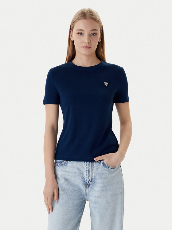 Guess T-Shirt V6RI17 KD741 Granatowy Regular Fit