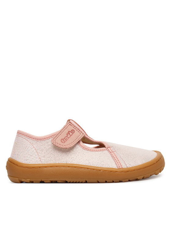 Froddo Kapcie Barefoot Canvas T-Bar G1700439-2 S Różowy