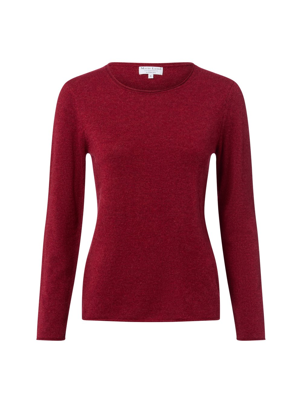Marie Lund Damski sweter z czystego kaszmiru Kobiety Kaszmir czerwony marmurkowy, XL