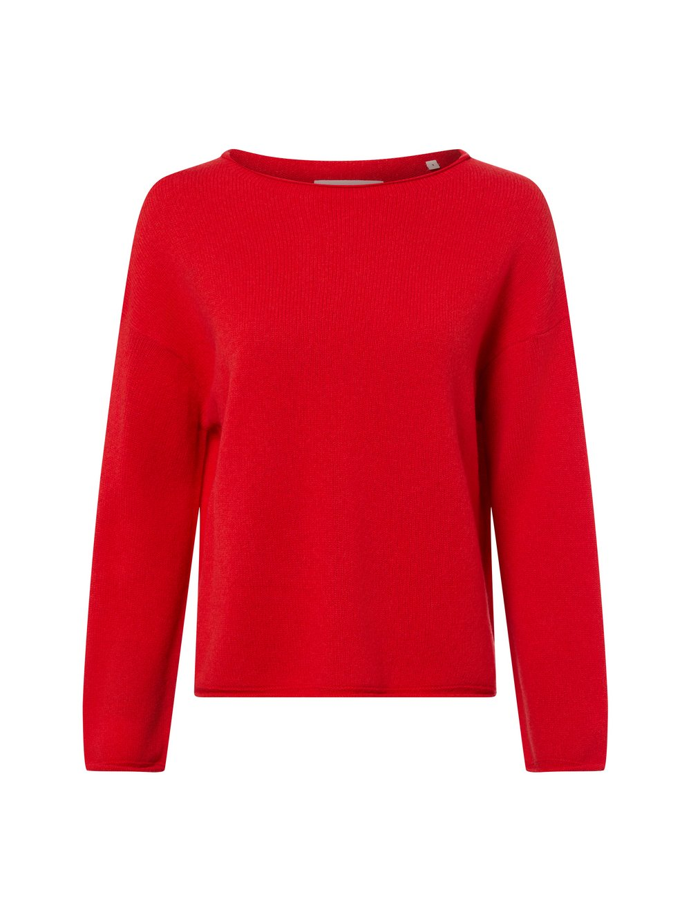 Marc O'Polo Sweter damski z dzianiny wykonany z wełny dziewiczej Kobiety wełna ze strzyży czerwony, XL